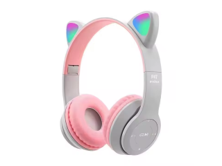 Vente chaude P47 Casque Bluetooth 5.0 Écouteurs sans fil pour Filles les meilleurs écouteurs de jeu mobile Cat Ear