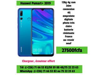 Huawei psmart plus 2019 128g 4g ram à 27500fcfa
