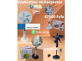 Ventilateur rechargeable très résistant et très économique
