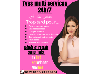 Dépôts et retraits d'argent sans frais