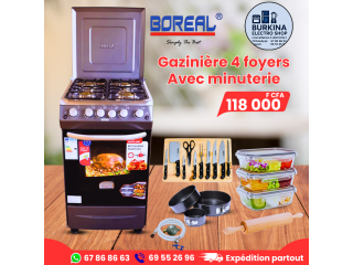 Grande Promo  Gazinière 4 foyers Boréal avec minuterie