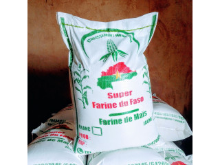 Farine du Faso, farine de maïs (blanc et jaune)