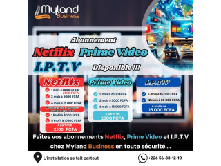 Abonnement Netflix Prime vidéo IPTV