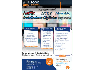 Abonnement Netflix Prime vidéo IPTV