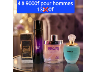 4 parfums à 9000f