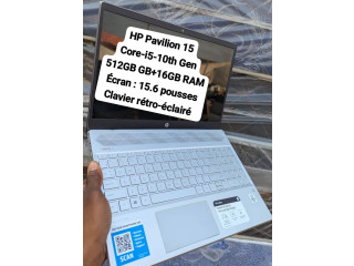HP Pavilion 15 core i5 10th génération 16giga de RAM et 512 giga SSD