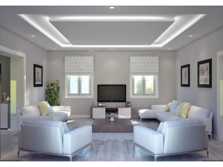 Plafond en plâtre et meuble