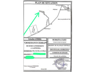 Terrain 2,46hectarres en vente à Ziniaré
