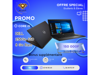 Promo Étudiants : PC Dell Core i5 / 256Go SSD / 8Go Ram + 3 Cadeaux