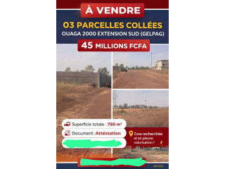 03 PARCELLES COLLÉS EN VENTE OUAGA 2000 EXTENSION SUD