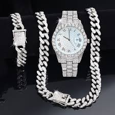 pack-chaine-montre-bling-bling-luxe-brillez-avec-style-et-elegance-big-4