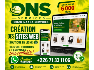 Création des sites Web (boutique en ligne)