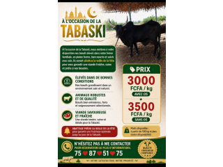 Offres spéciales pour Tabaski