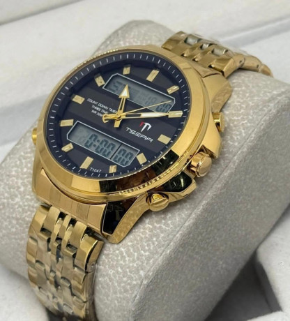 montre-homme-tsera-doree-analogique-digitale-bracelet-acier-luxe-big-0