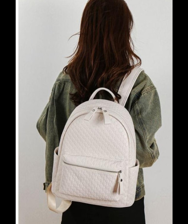 titre-sac-a-dos-femme-blanc-casse-elegant-style-chic-et-grande-capacite-big-0