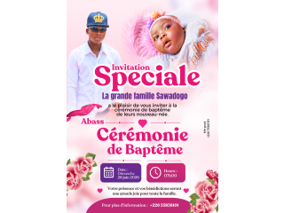 Affiche de baptême