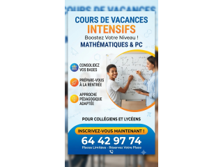 Cours de vacances à domicile