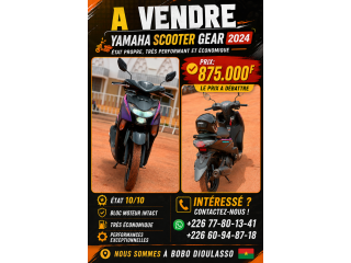 ️ Yamaha Scooter Gear 2024 état propre très performant et économique ️