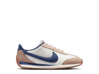 Baskets Nike homme style vintage, cuir blanc et bleu, quasi neuves