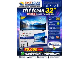 Télé écran 32 Smart TV Android Lexica