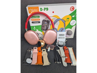 D-P9/Montre + 7 Bracelet + casque BT+ Bluetooth radio