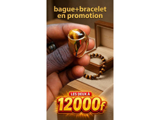 Bague et bracelet oeil de tigre