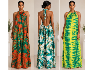 Robe longue élégante et fluide pour femme  Collection tendance, légère et confortable