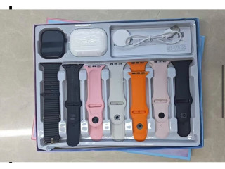 Montre connectée avec airpods et 7 bracelets