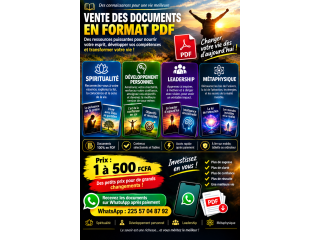 Vente des documents sur la spiritualités, développement, leadership, Métaphysique