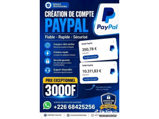 CRÉATION DE COMPTE PAYPAL PRO