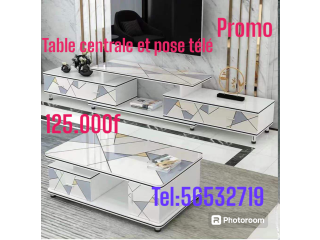 Tables centrales et pose télé