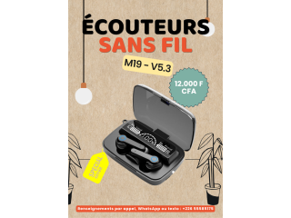 Ecouteur sans fil M19 - V5.3 - ORIGINAL
