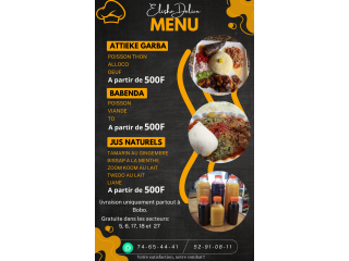 Elisha délice Garba attieké poisson thon et babenda