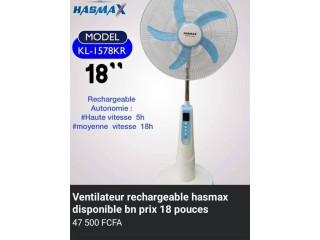 Ventilateur rechargeable disponible bn prix