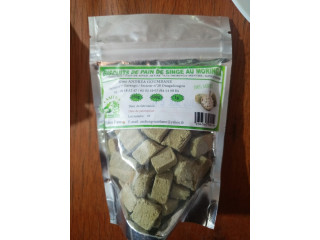 Biscuits de pain de singe au moringa ( baobab au moringa gingembre)