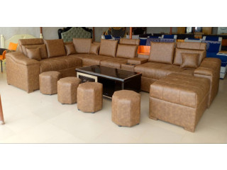 Fauteuil grand salon luxeux en simili cuir haut qualité
