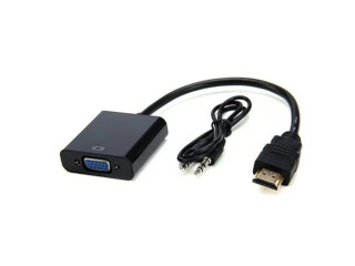 Adaptateur HDMI male vers VGA femelle + Audio