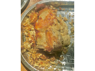 Poulet au couscous et flambée