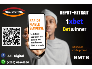 Dépôt retrait 1xbet Betwinner