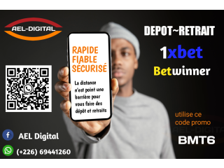 Dépôt retrait 1xbet Betwinner
