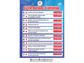57 formations d'initiation aux nouvelles technologies et à l'audiovisuel