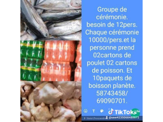 Poulet , poisson et boissons non alcoolisée
