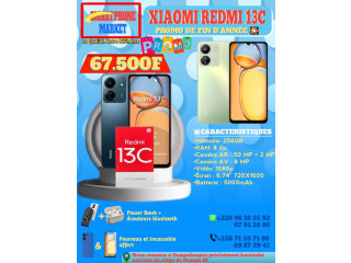 PROMO REDMI 13C Un Redmi 13C acheté à droit a un Power bank de 10.000mAh + Des écouteurs bleutooth + un fouro et incassable  à 67.500f seulement