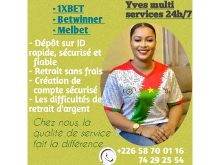 Dépôts et retraits d'argent 1XBET, Betwinner, Melbet