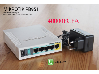 MIKROTIK RB951 déjà configurer pour la vente pour wifi zone