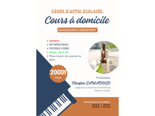 Cours d'appui scolaire à domicile