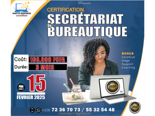 Certification en secrétariat bureautique