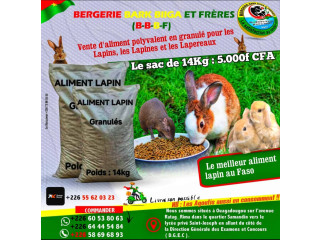 Aliments granulés de lapin